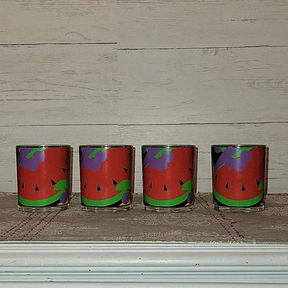 VintageStotter Colorful Fruit Ice Bucket & Cup Set13 Pieces